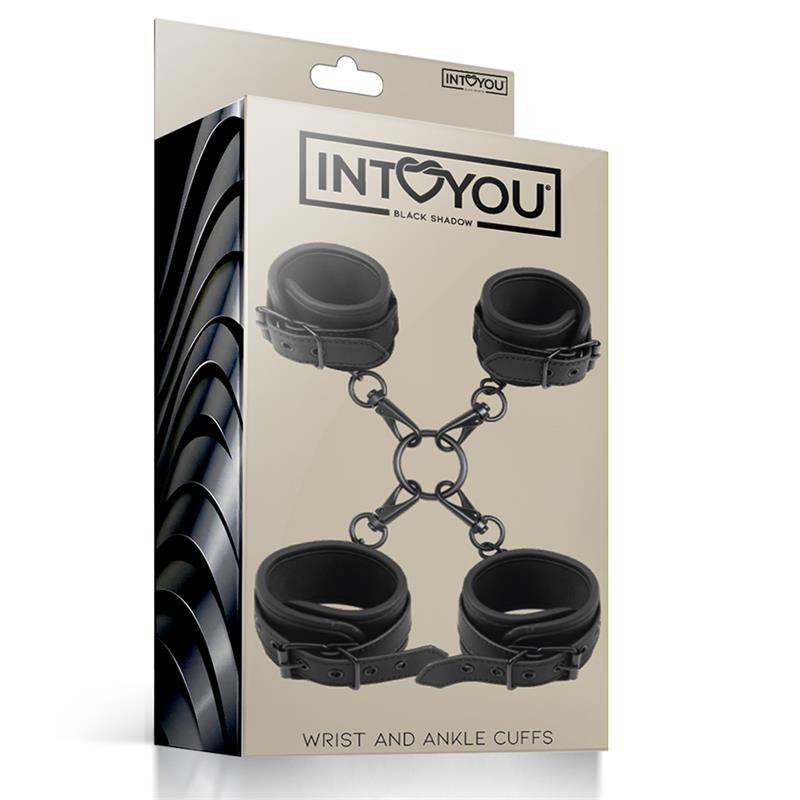 Wrist and Ankle Cuffs Set Vegan Leather