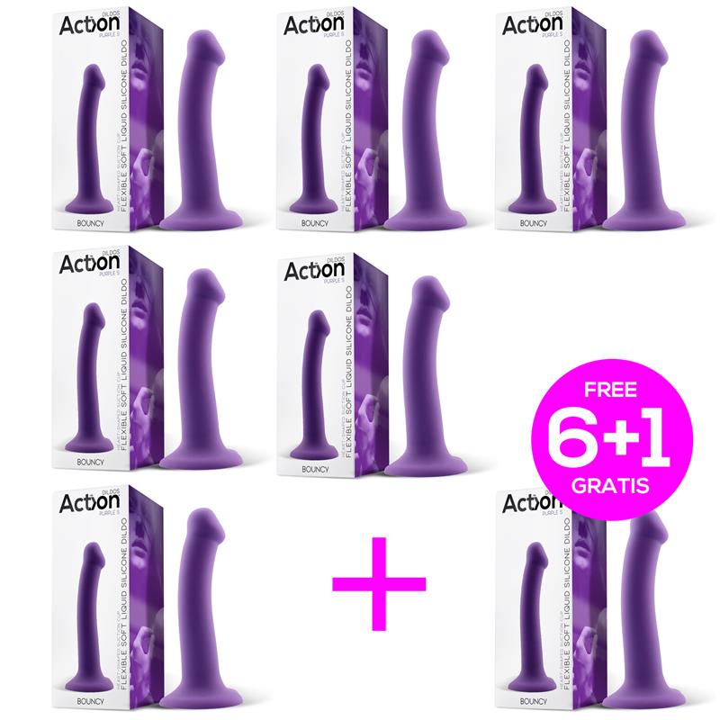 Pack 61 Bouncy Dildo Liquid Silicone Flexible 65 165 cm