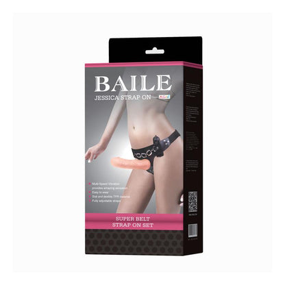 Baile Strap On Vibrating Dildo Flesh 185 cm