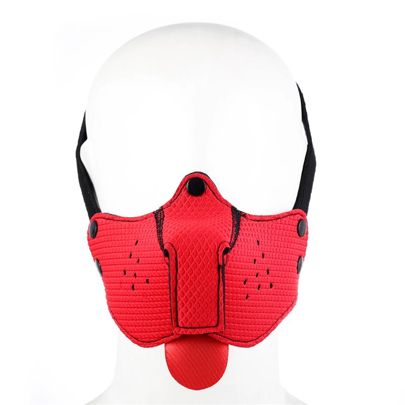 Neoprene Puppy Face Mask Red