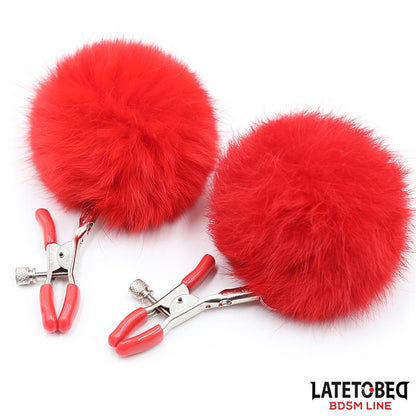 Nipple Clamps Adjustable with Fur