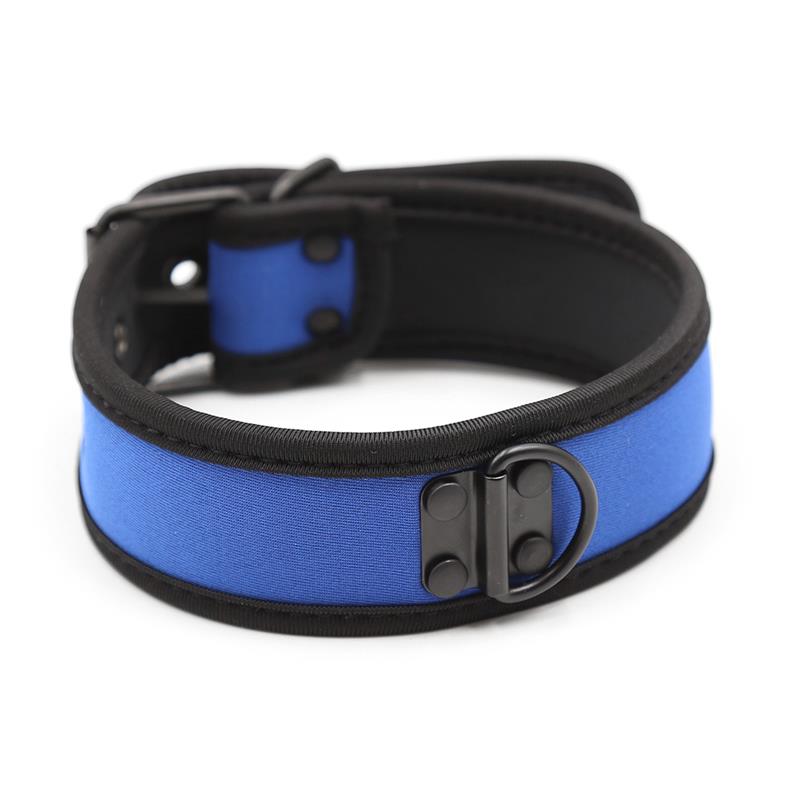 Neoprene Puppy Collar Adjustable Blue