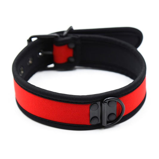 Neoprene Puppy Collar Adjustable Red