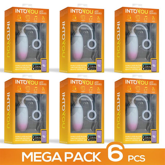 Pack of 6 un Vibrating Egg with APP Blue Pink
