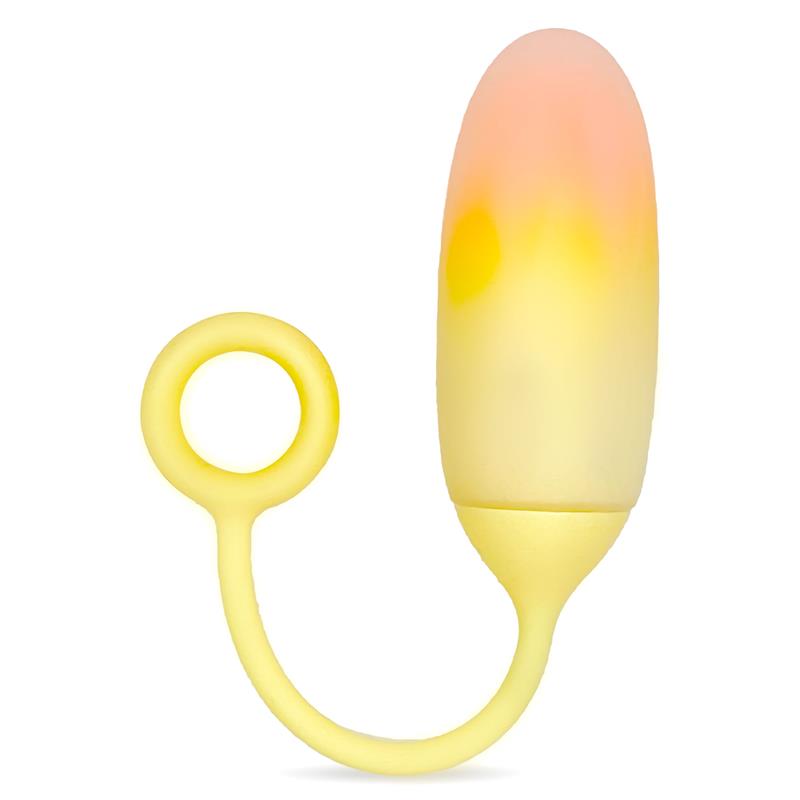 Vibrating Egg Huevo Double Layer Silicone Yellow Orange