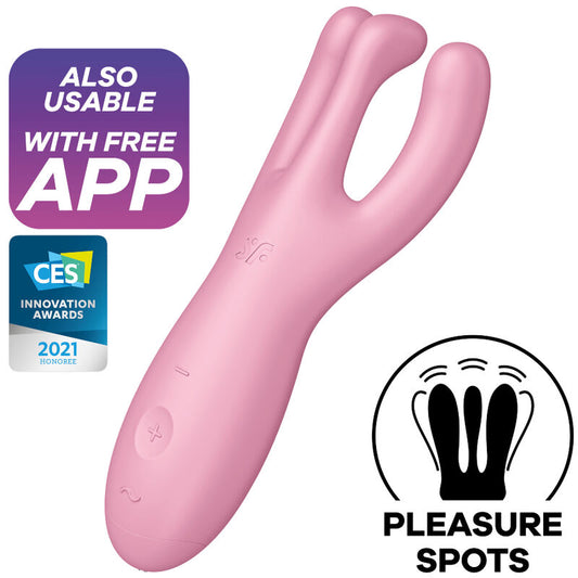 SATISFYER - THREESOME 4 VIBRATOR APP PINK