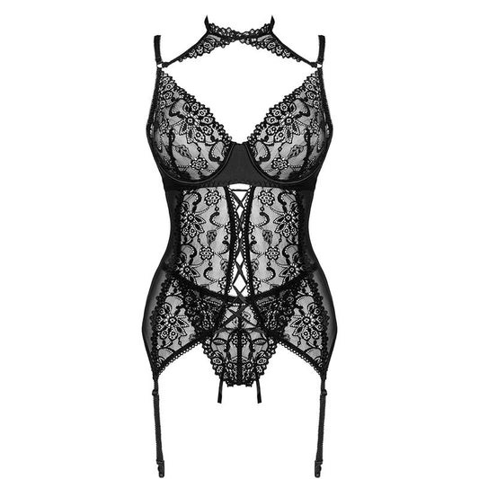LIVCO CORSETTI FASHION - GIELLANDRA FOR THE SENSES COLLECTION CORSET + PANTY BLACK