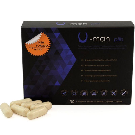 500 COSMETICS - U-MAN ENHANCES PENIS SIZE AND SEXUAL POWER - 30 CAPSULES