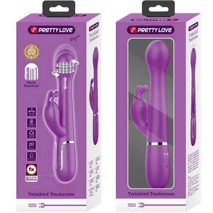 PRETTY LOVE - DEJON 3 IN 1 MULTIFUNCTION RABBIT VIBRATOR  PURPLE