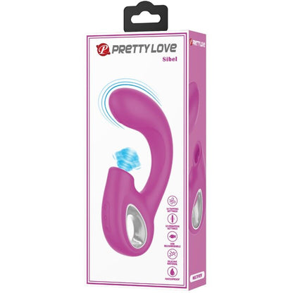 PRETTY LOVE - SIBEL SIBEL G-SPOT VIBRATOR + CLITORIS STIMULATOR 10 VIBRATIONS PURPLE