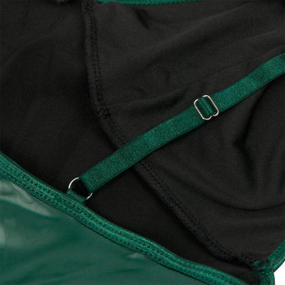 SUBBLIME - 955434 DRESS WITH GREEN LEATHER STRAPS S/M