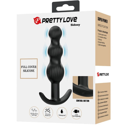 PRETTY LOVE - SIDNEY ANAL VIBRATOR 10 VIBRATIONS BLACK