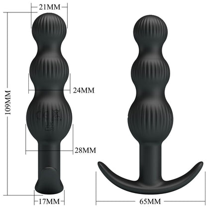 PRETTY LOVE - SIDNEY ANAL VIBRATOR 10 VIBRATIONS BLACK
