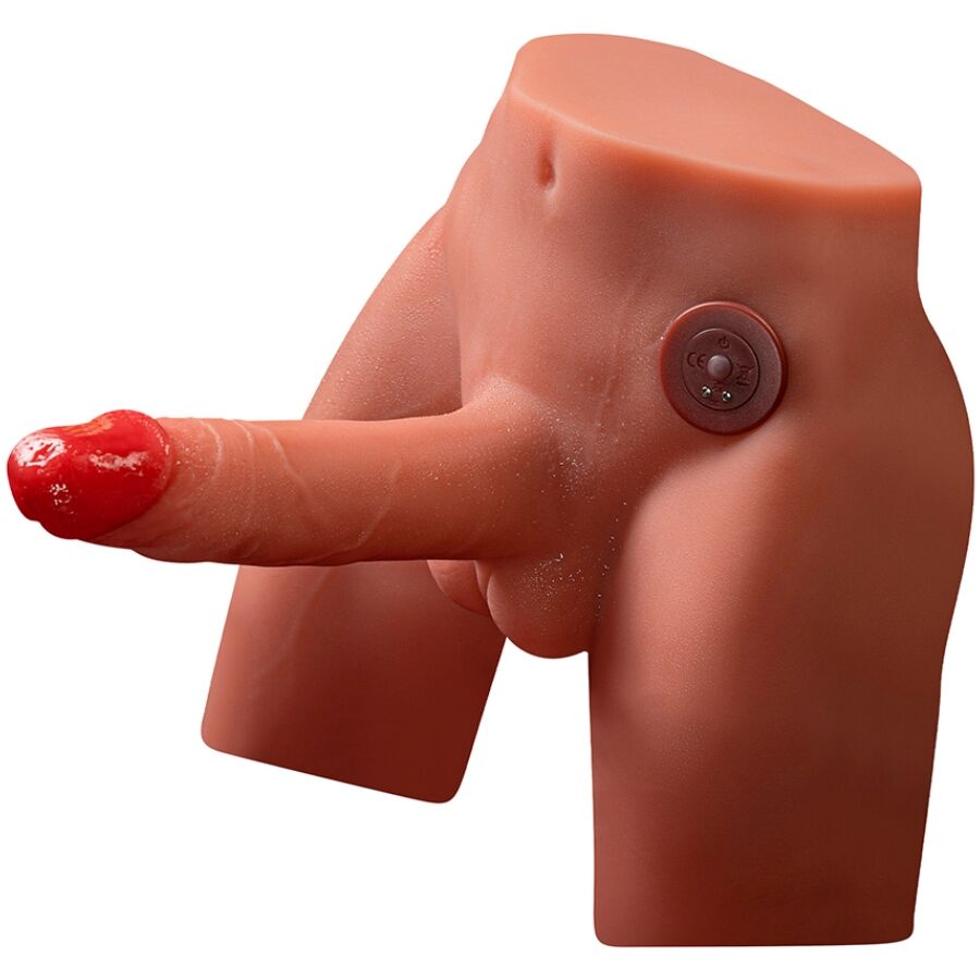 XISE - JASON REALISTIC DILDO MASTURBATOR WITH THRUSTING AND VIBRATION 17 CM