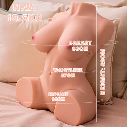 XISE - DANIA THRUSTING REALISTIC VIBRATING FEMALE TORSO 52 CM