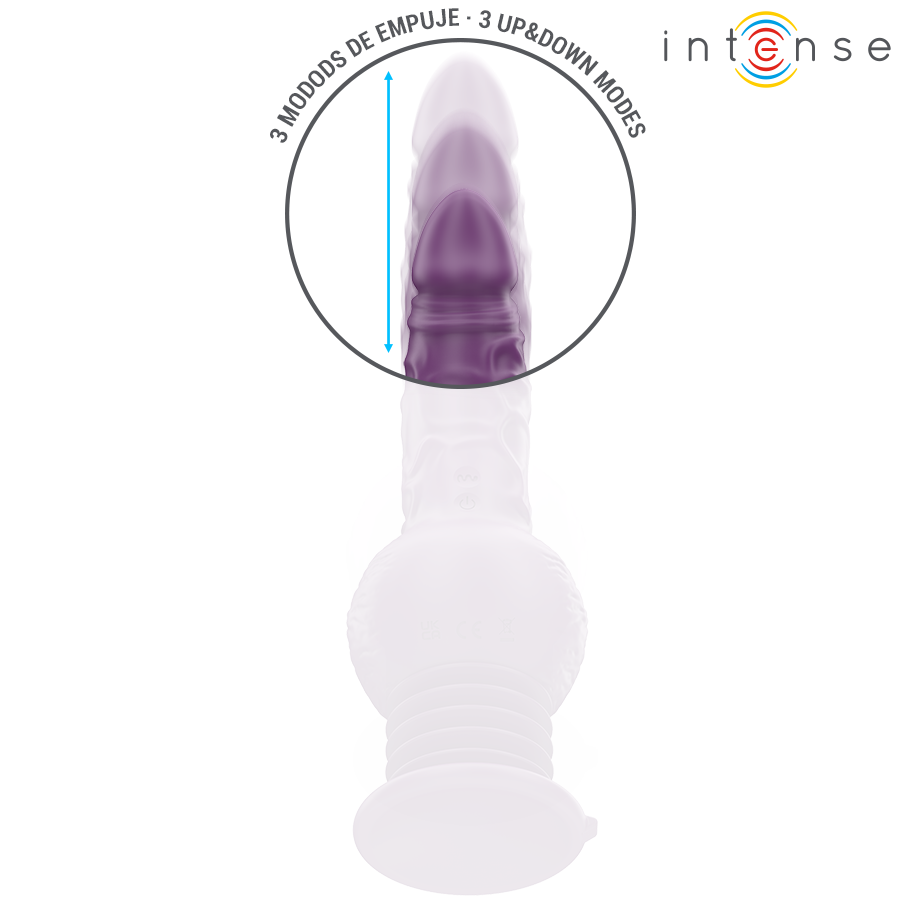 INTENSE - TATUM MULTIFUNCTION VIBRATOR WITH UP AND DOWN VIBRATION 24 CM PURPLE
