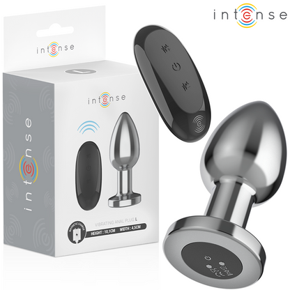 INTENSE - ANAL PLUG 10 VIBRATIONS METAL WITH REMOTE CONTROL L