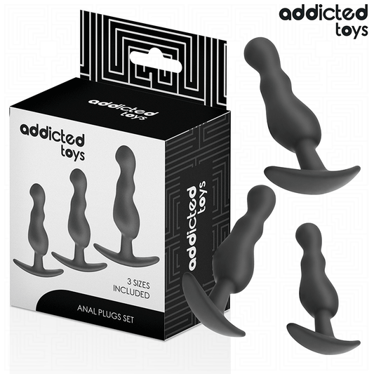 ADDICTED TOYS - SET OF 3 ANAL PLUG SILICONE MODEL 1
