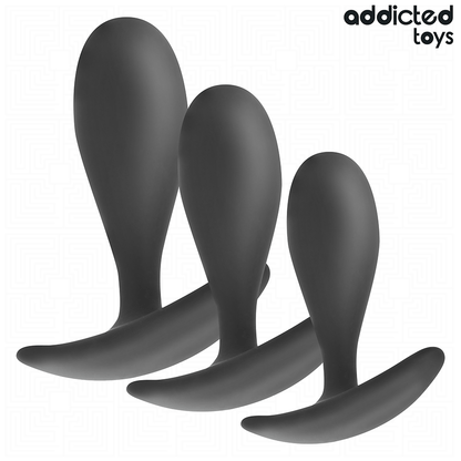 ADDICTED TOYS - SET OF 3 ANAL PLUG SILICONE MODEL 2