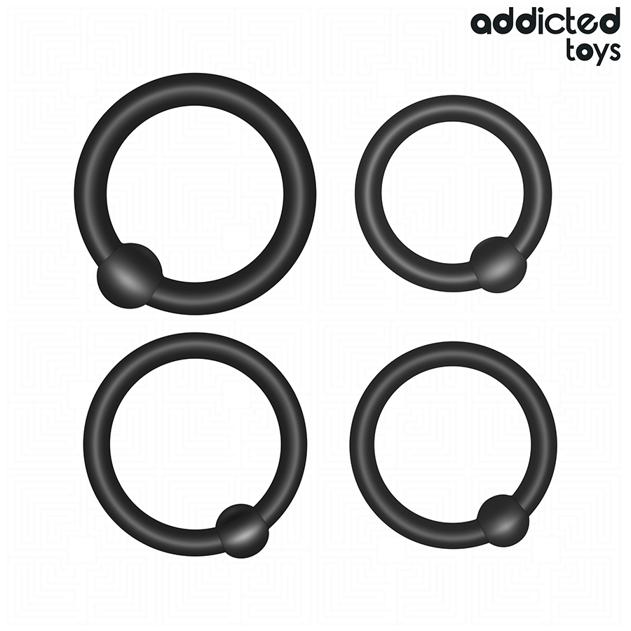 ADDICTED TOYS - SET OF PRESSURE SILICONE RINGS