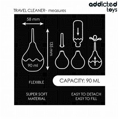 ADDICTED TOYS - TRAVEL ANAL CLEANER SIZE S 90 ML