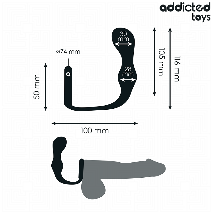 ADDICTED TOYS - ANAL PLUG WITH RING SILICONE MODEL 3