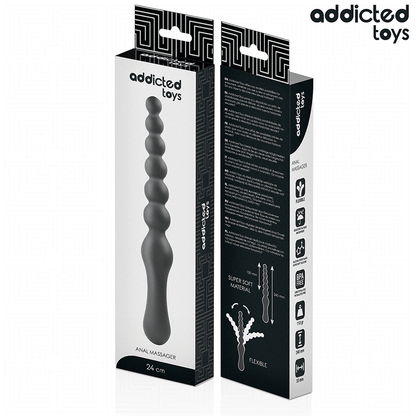 ADDICTED TOYS - DOUBLE ANAL MASSAGER SILICONE 24 CM
