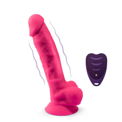 SILEXD - REALISTIC PENIS MODEL 18 PINK VIBRATION + REMOTE CONTROL LRS