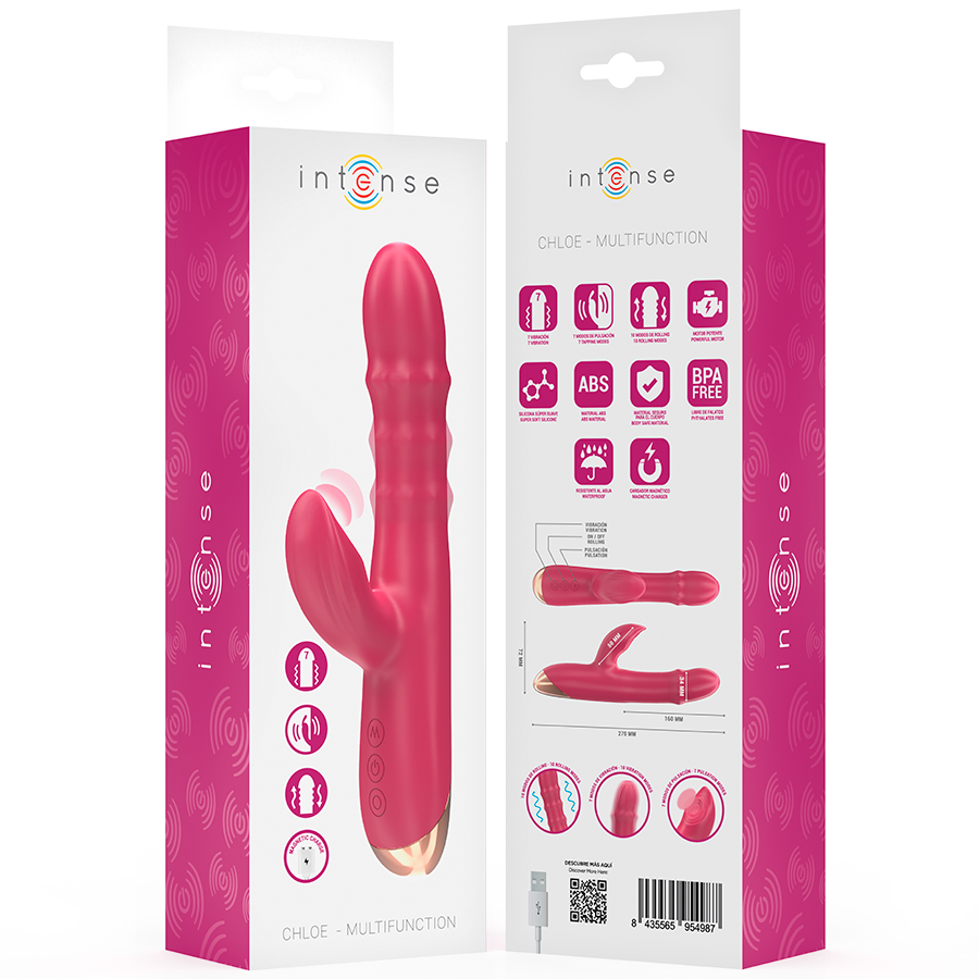 INTENSE - CHLOE MULTIFUNCTION VIBRATOR 3 IN 1 RED