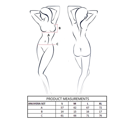 PASSION - ANUVERA BRA + THONG SET WHITE L/XL