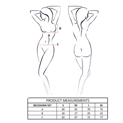 PASSION - BELISSANA BRA + THONG SET BLUE S/M