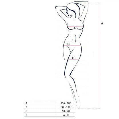 PASSION - WOMAN BS062 BODYSTOCKING BLACK ONE SIZE
