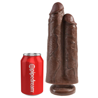 Double Dildo Two Cocks One Hole Brown 9