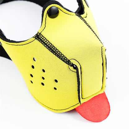 Neoprene Puppy Face Mask Yellow